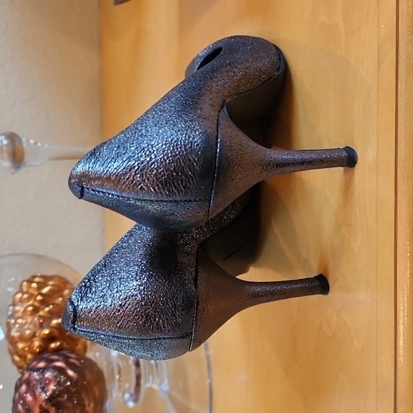 Like New! Nine West Flax Dark Gray Sparkle Party 🥳 Heels size 7 - Picture 6 of 8